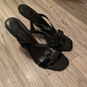 Strappy black heels from Pretty Little Thing size 9